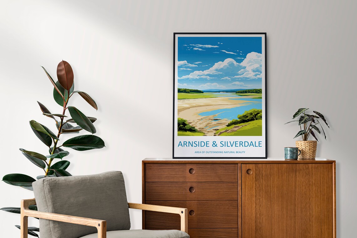 Arnside and Silverdale Estuary Wide Sandbanks AONB Travel Poster - Image 2