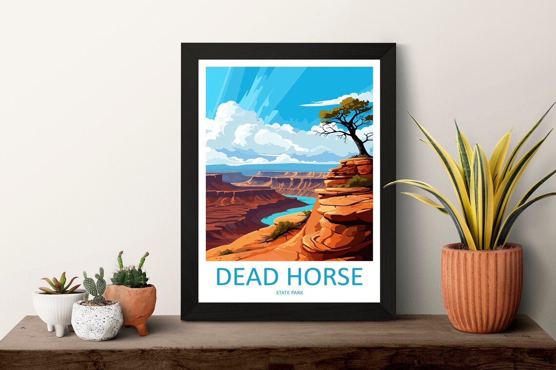 Dead Horse State Park Travel Poster, Utah Landscape - Image 3