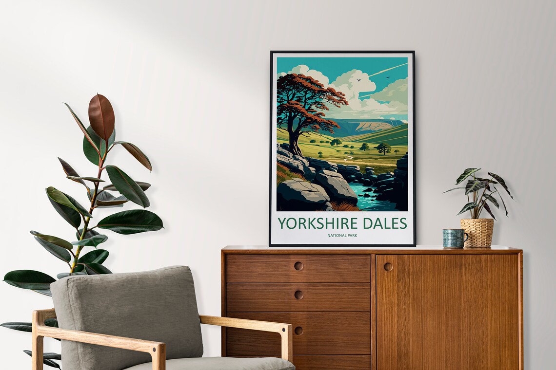 Yorkshire Dales Travel Poster, National Park Wall Art - Image 2