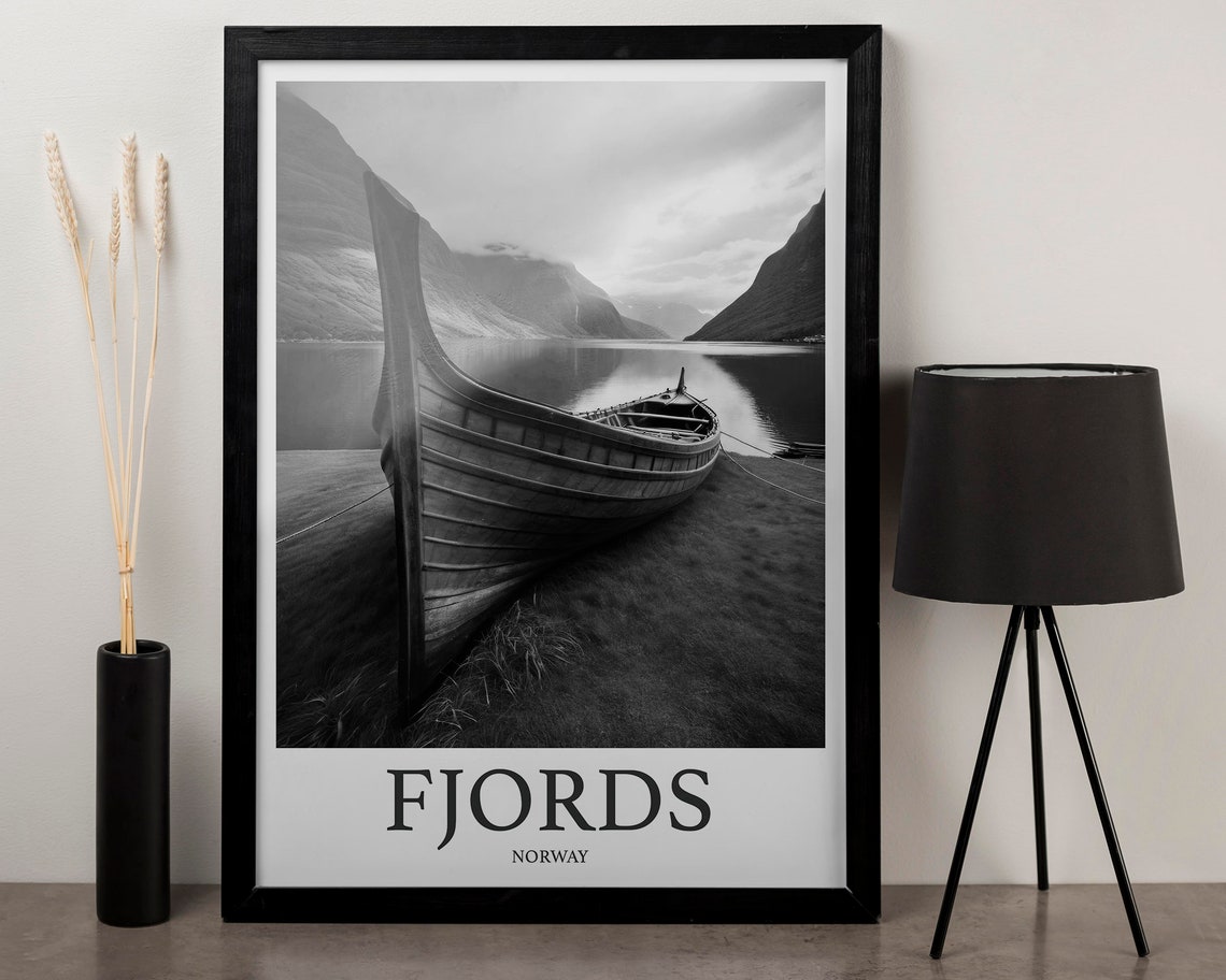 Fjords Photo Print Of Fjords Norway Travel Photo Hanging Decor Photo Travel Art Gift For Travel Artwork Wall Art Framed - Image 3