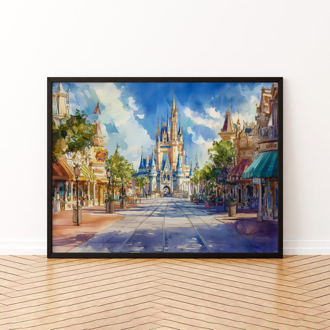 Orlando Watercolor Poster Landscape Wall Art Hanging Home Dcor Gift Lovers United States