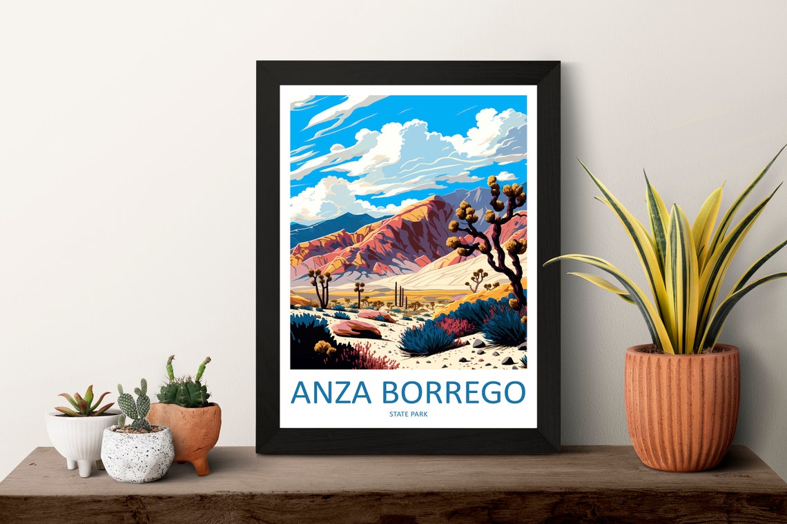 Anza Borrego Desert State Park Bloom Mountains Scenic Poster - Image 3