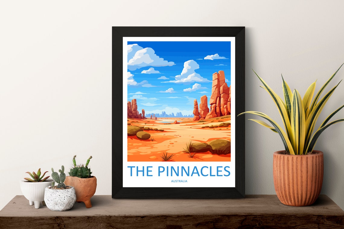 The Pinnacles Australia Desert Rock Spires Under Big Sky Poster - Image 3