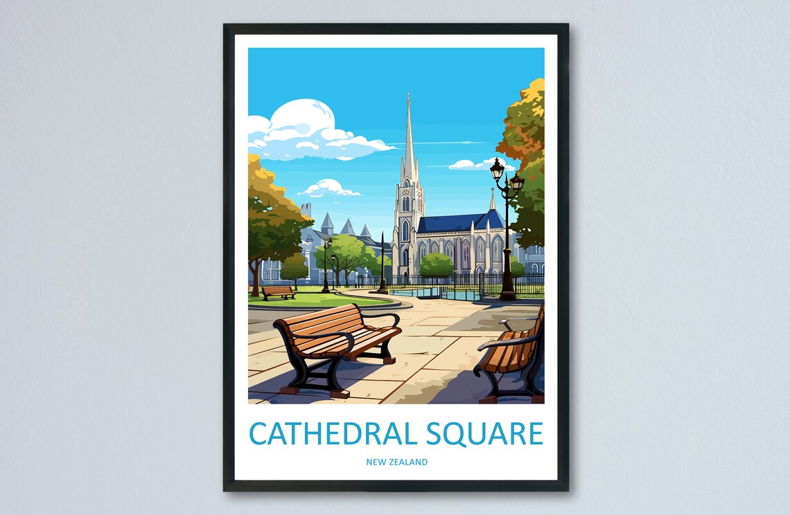 Cathedral Square New Zealand Christchurch Cathedral Park Poster