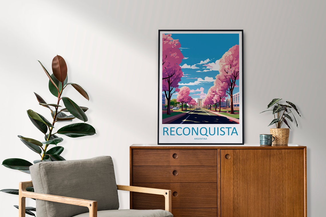 Reconquista Travel Print Wall Art Reconquista Wall Hanging Home Decor Reconquista Gift Art Lovers Wall Art Print Art Argentina Travel Poster - Image 2