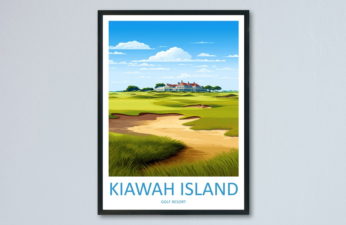 Kiawah Island Golf Club Travel Poster, Golf Art