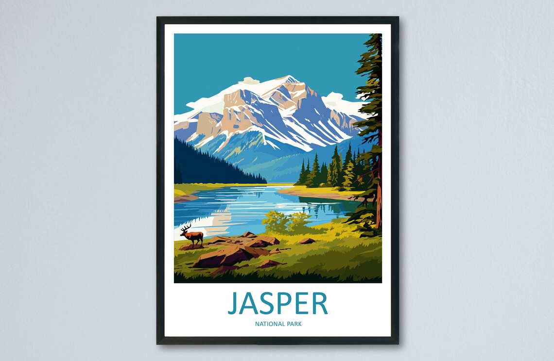 Jasper National Park Home Decor Travel Poster
