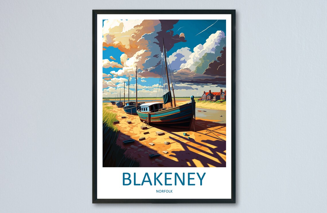 Blakeney Travel Poster, England Wall Art