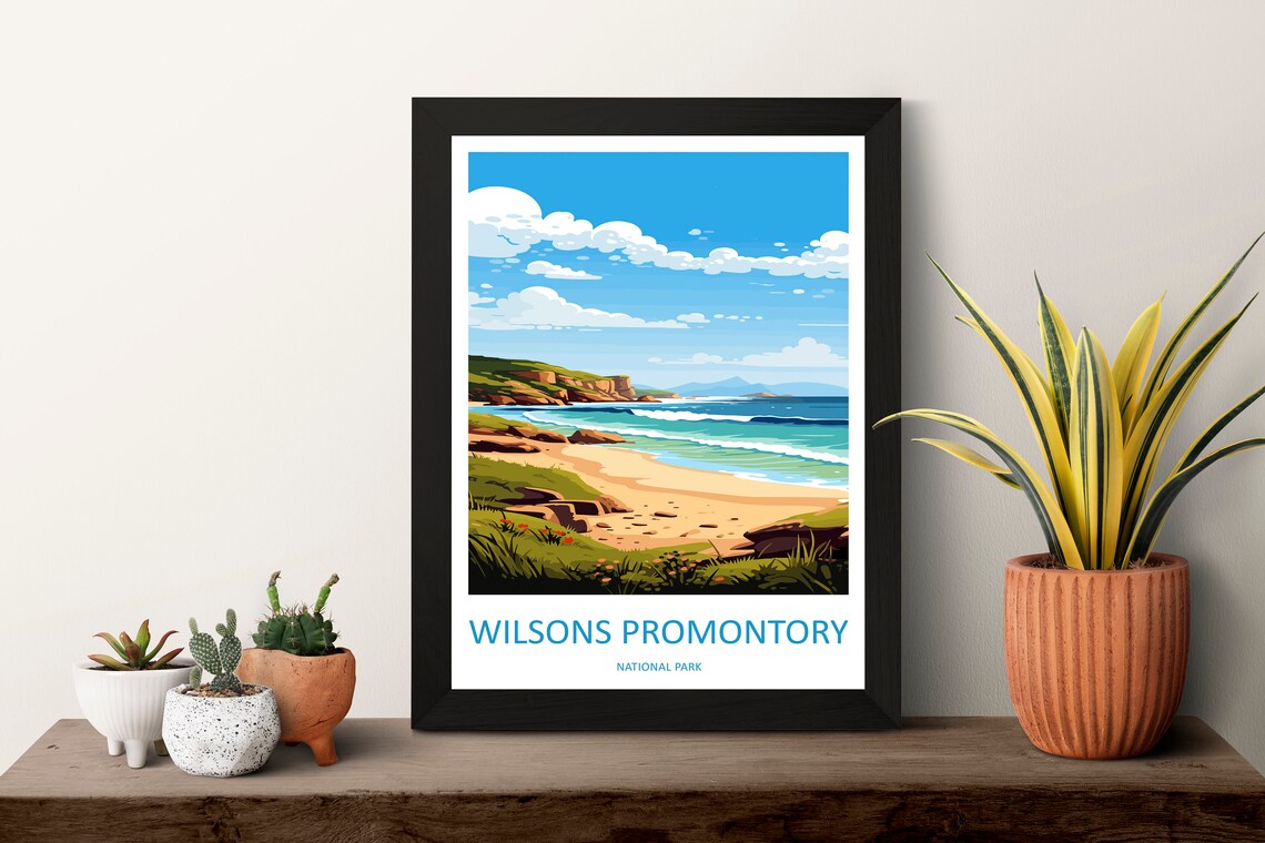 Wilsons Promontory National Park Vintage Beach Cove Travel Poster - Image 3