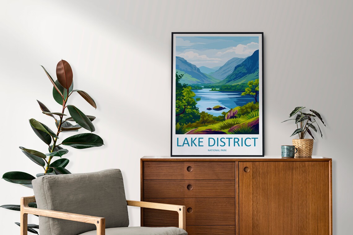 Lake District National Park England Mountain Lake Nature Travel Poster - Image 2