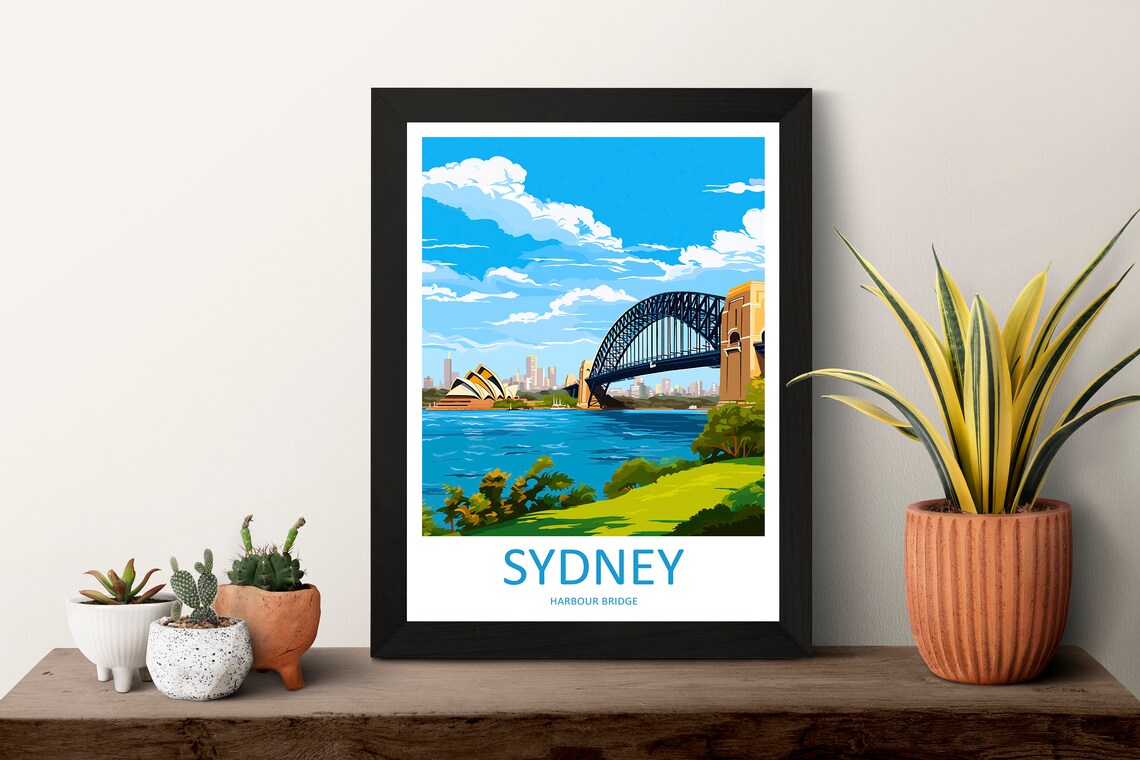 Sydney Harbour Bridge Home Decor Wall Art Print - Image 3