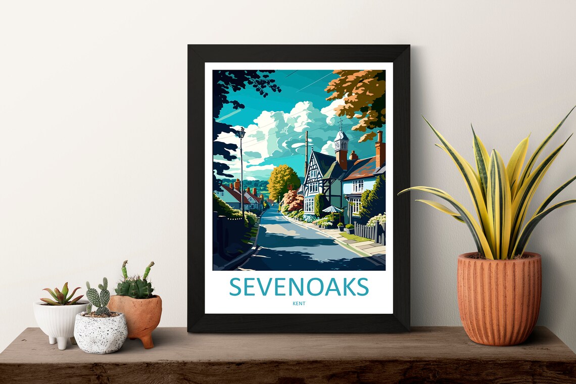 Sevenoaks Travel Poster, England Place Print - Image 3