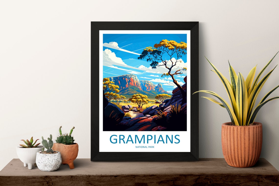 Grampians National Park Australia Red Sandstone Cliffs Poster - Image 3