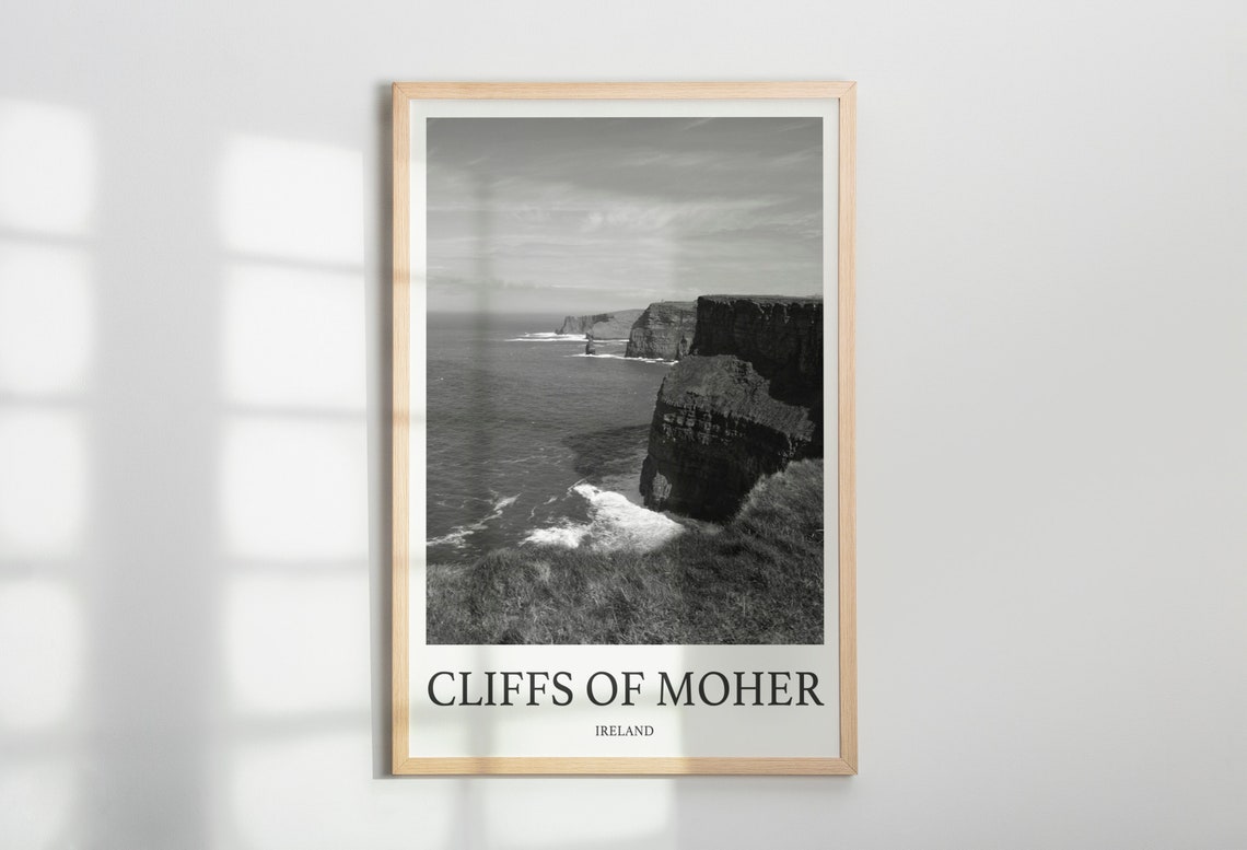 Cliffs Of Moher Photo Print Of Cliffs Of Moher Ireland Travel Photo Hanging Decor Photo Travel Art Gift For Travel Artwork Wall Art Framed