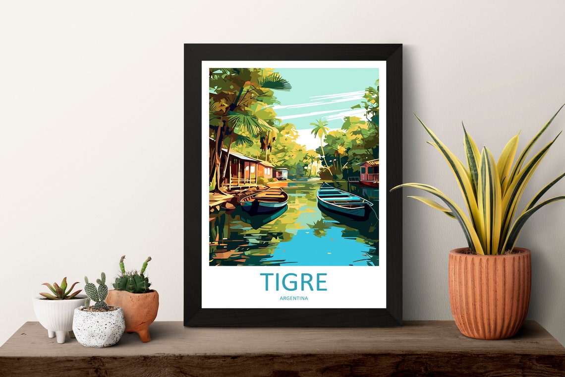 Tigre Travel Print Wall Art Tigre Wall Hanging Home Decor Tigre Gift Art Lovers Wall Art Print Art Argentina Travel Poster Gift Argentina - Image 3