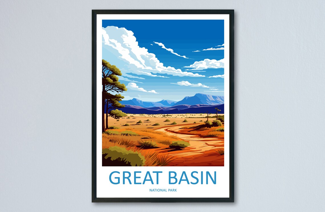 Great Basin National Park Desert Vista Vintage Travel Poster
