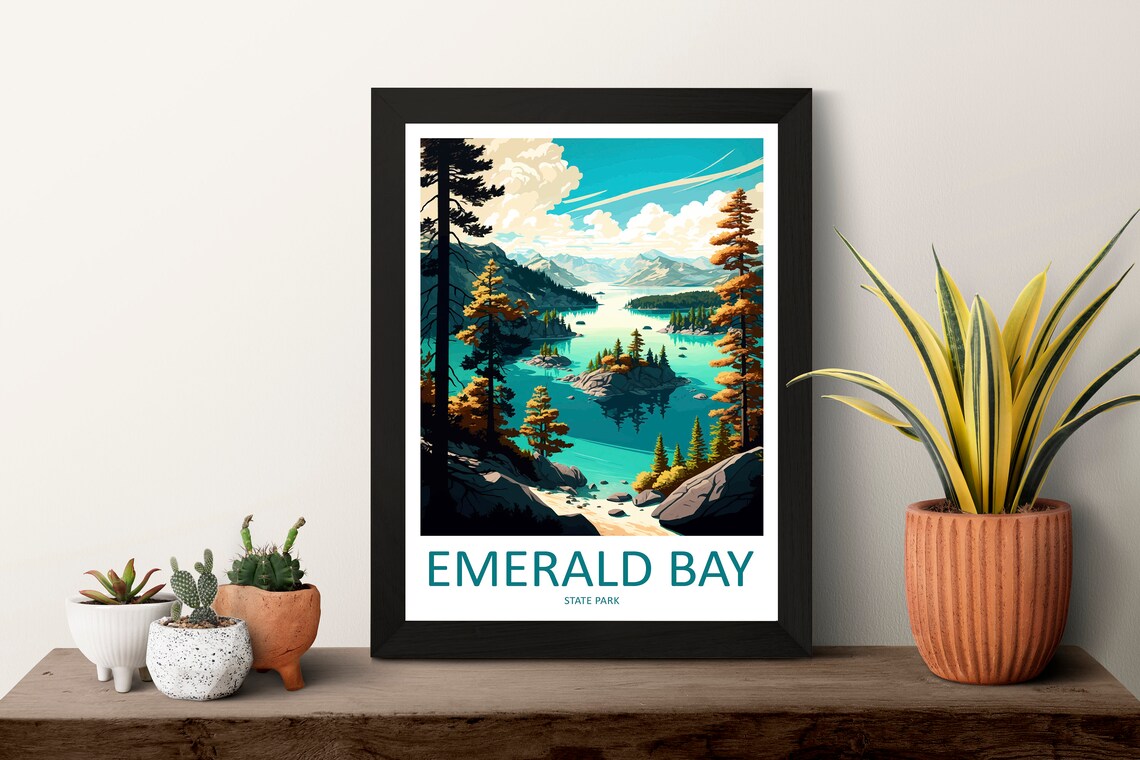 Emerald Bay State Park Travel Poster, California - Image 3