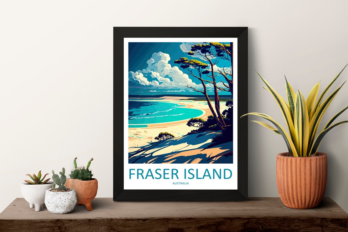 Fraser Island Travel Poster, Australia Wall Art - Image 3