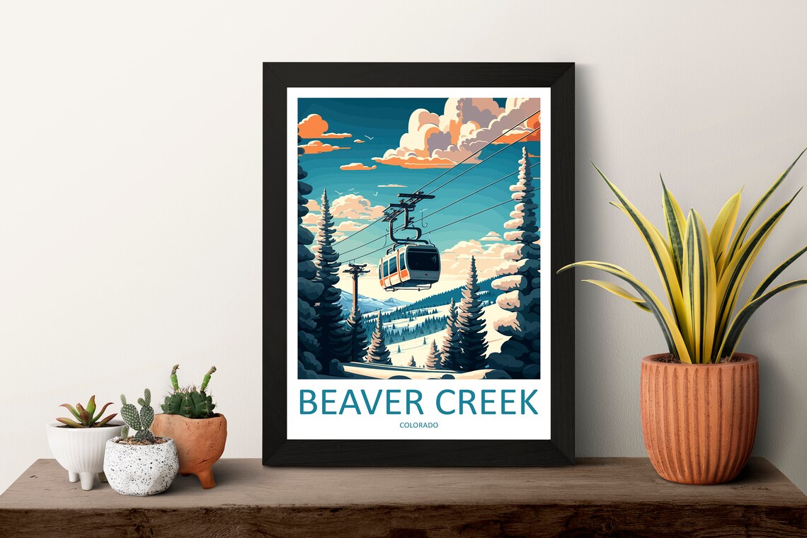 Beaver Creek Travel Poster, Ski Wall Art - Image 3
