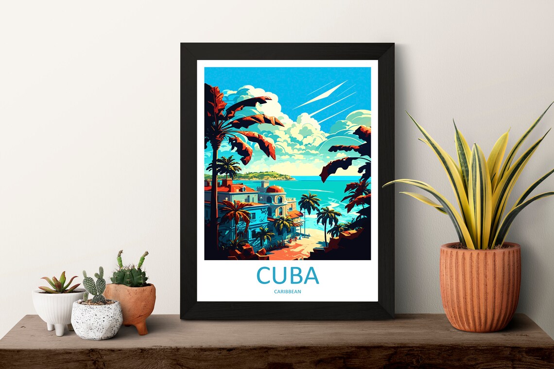 Cuba Travel Poster, Caribbean Wall Art Print - Image 3