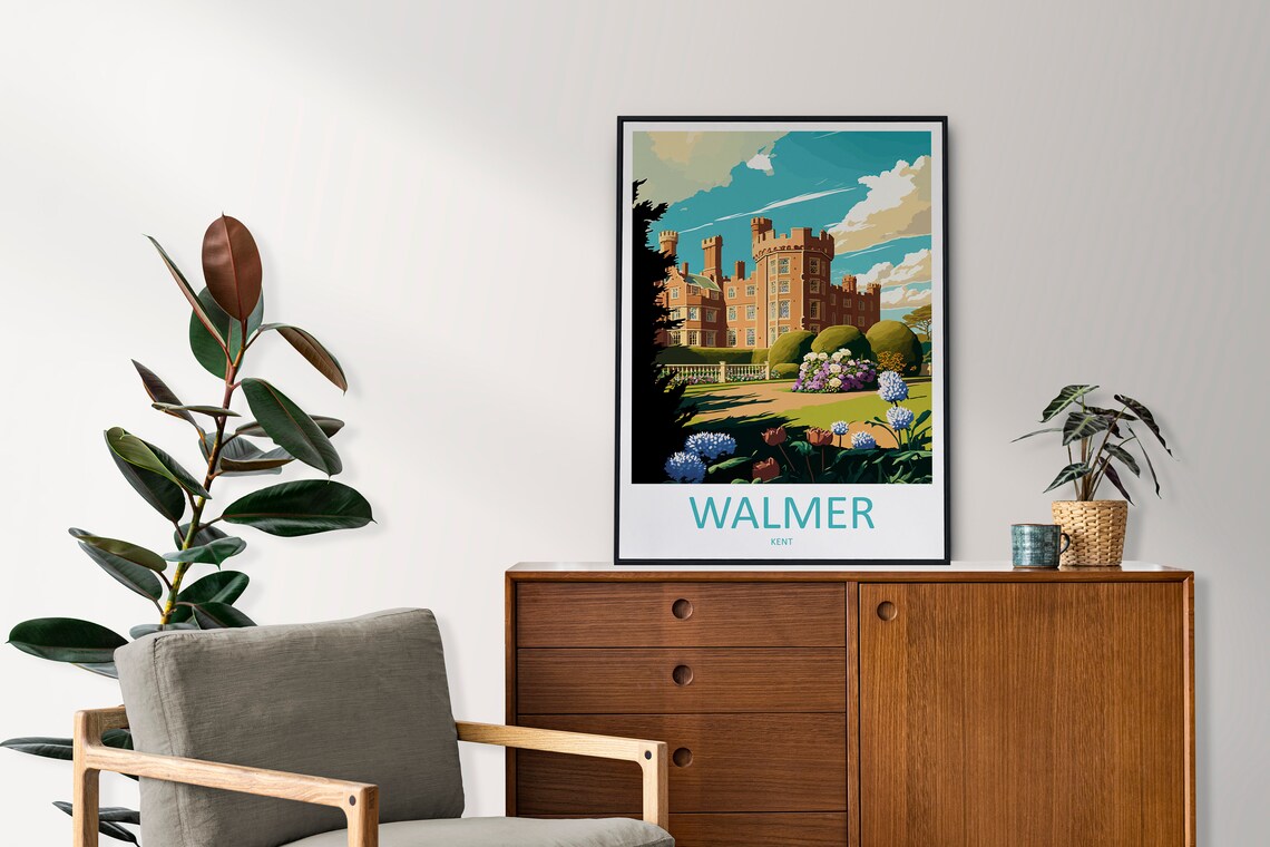 Walmer Castle Gardens Historic Towers Kent England Travel Poster - Image 2