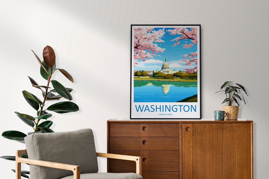 Washington DC Travel Poster, United States Art Print - Image 2