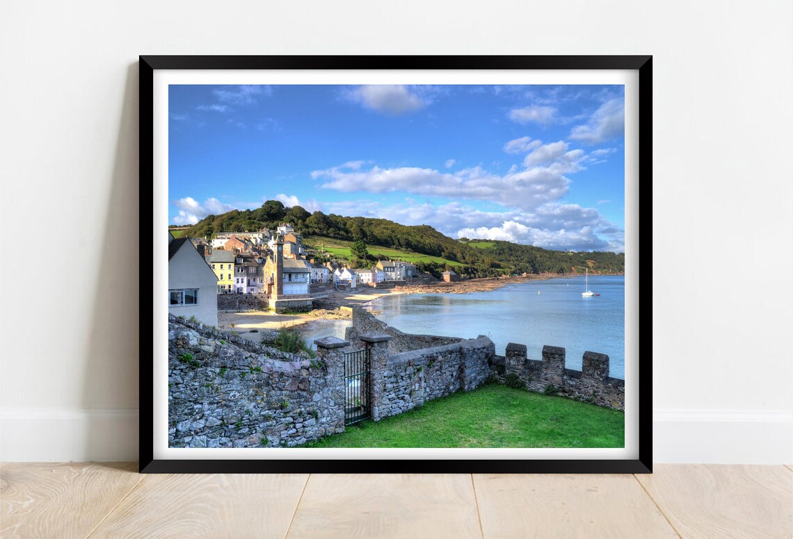 Kingsand Cornwall Fishing Village Harbour And Sailboat Poster
