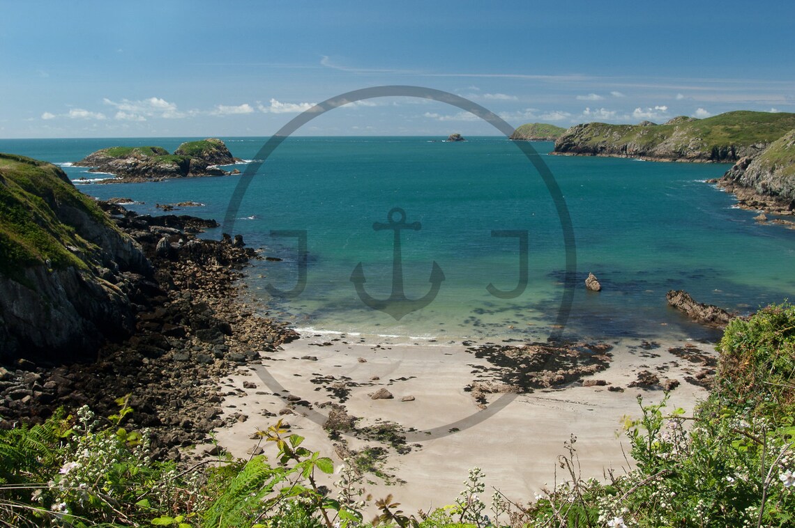 Porthlysgi Bay Turquoise Water And Hidden Rocky Cove Wales Poster - Image 3