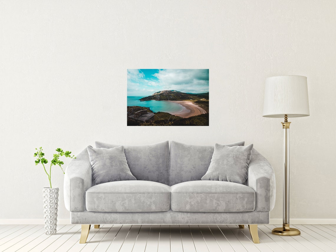 Fort Dunree Donegal Turquoise Bay And Old Stone Fort Ruins Poster - Image 2