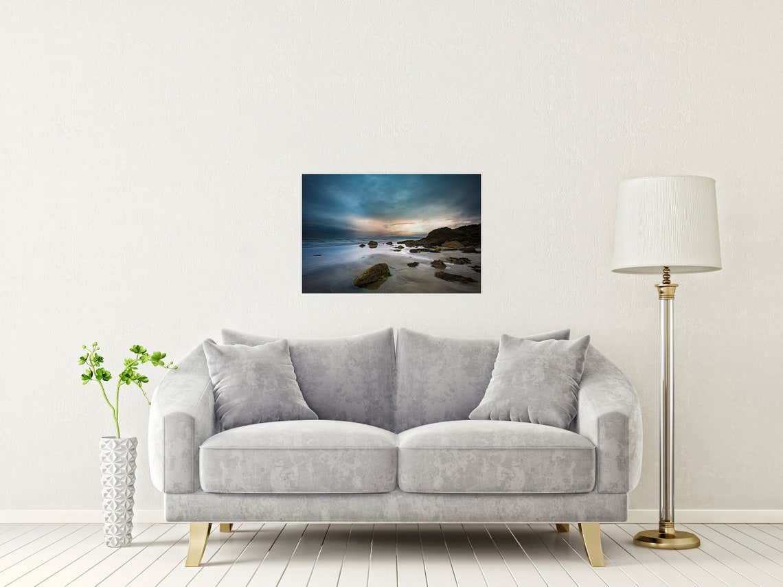 Druidstone Beach St Brides Bay Wales Moody Night Seascape Print - Image 2