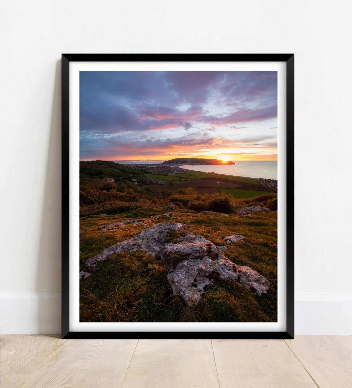 Llandudno Creuddyn Peninsula Wales Golden Sunset Coast View Poster