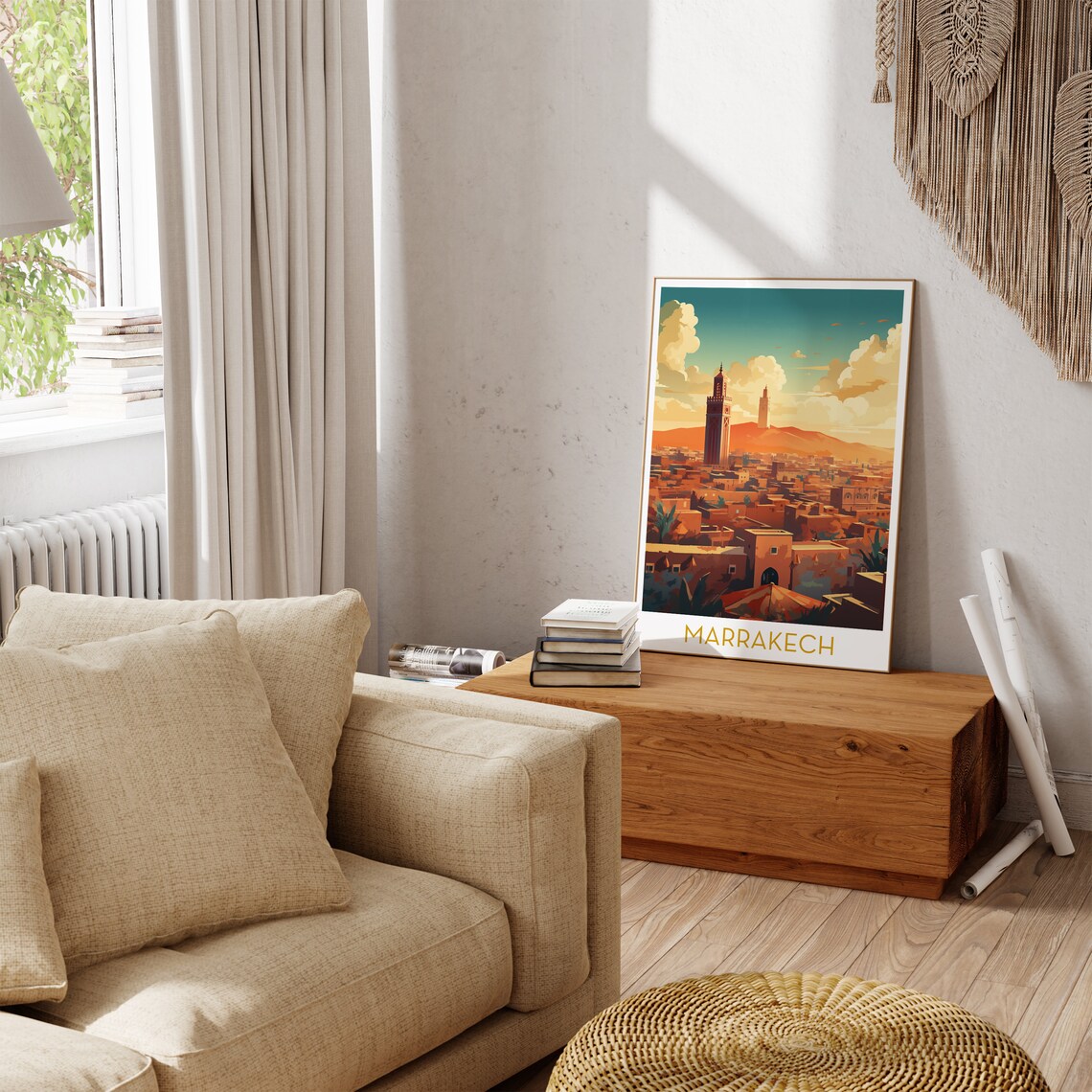 Marrakesh Travel Poster Printable Morocco Wall Decor Print Maximal Mid Century Modern Wall Hanging Eclectic Gallery Wall - Image 3