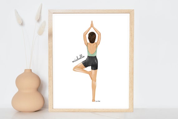 Custom Personalized Wall Art Yoga Print Yogi Friend Birthday Gift Namaste Custom Print Yoga Art Mountain Pose Yoga Instructor