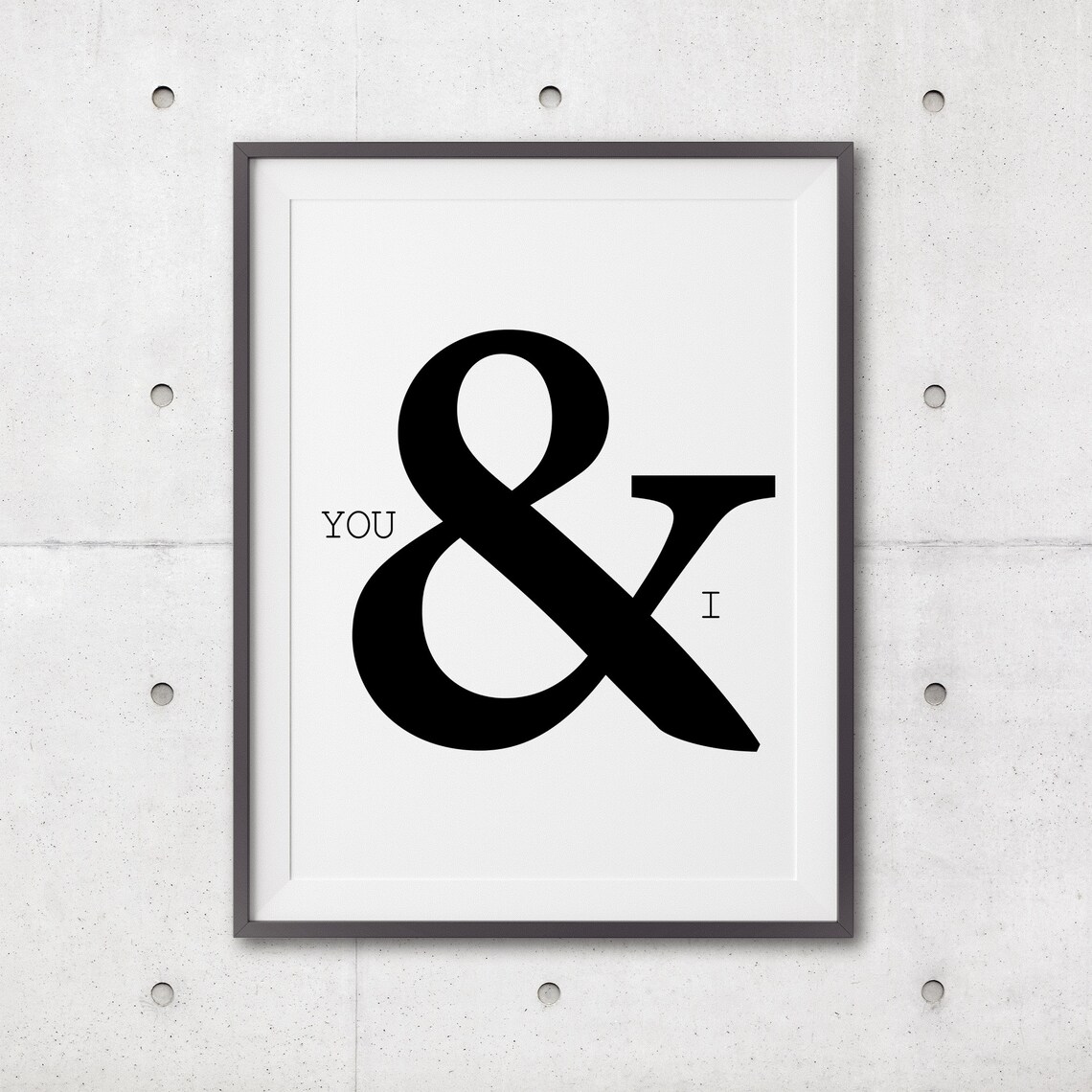 You And I Wall Art Prints You I Art Modern Wall Art Graphic Poster Minimalist Art Interior Poster Typography Art - Image 3