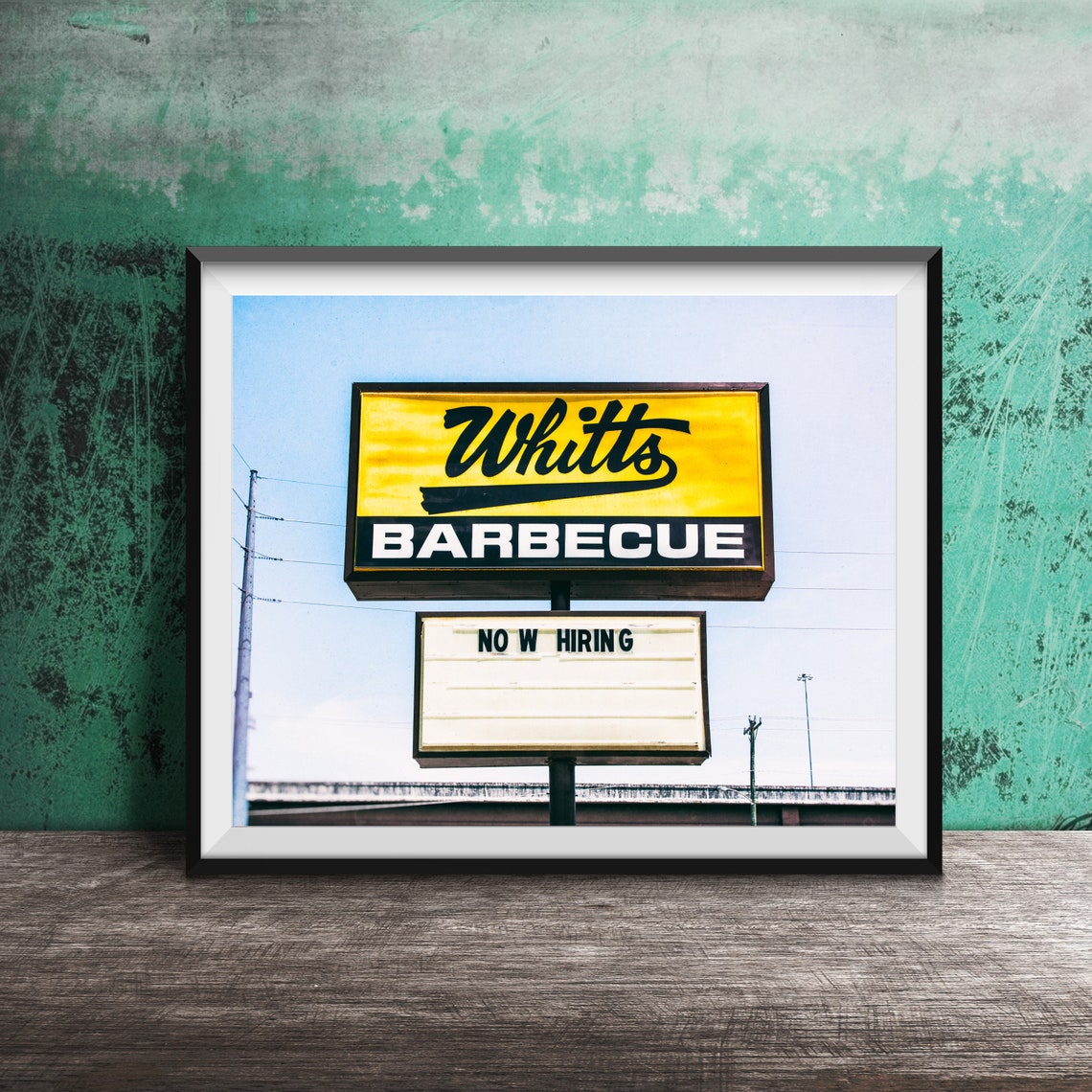 Nashville Whitts Barbecue Sign Photography Street Art Wall Art Photo Broadway Music City Photography Bbq