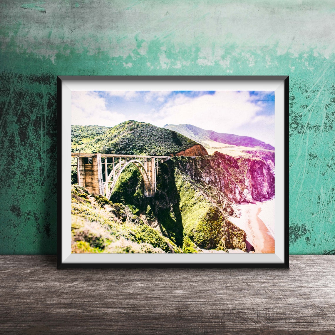 Bixby Bridge Big Sur California Coast Cliff Arch Ocean Poster