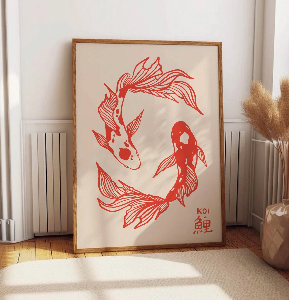 Koi Fish Japanese Retro Art Print, Vintage Animal Poster - Image 2