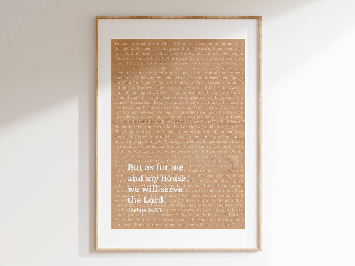 Joshua 24:15 As For Me And My House We Will Serve The Lord Verse Poster