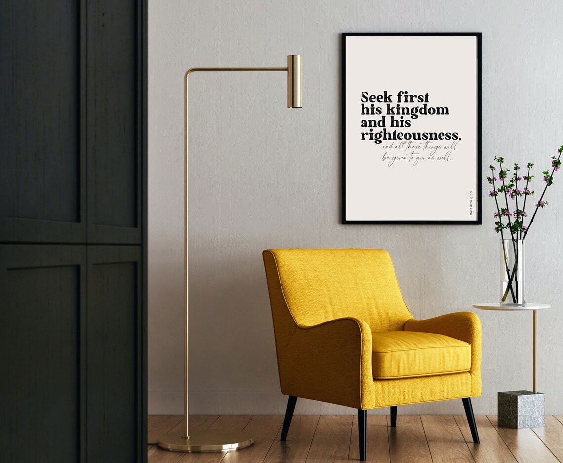 Seek First His Kingdom, Matthew 6:33 Scripture Print - Image 5