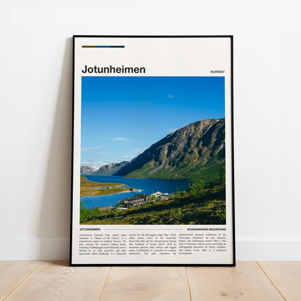 Jotunheimen Norway National Park Scandinavian Mountains Travel Poster