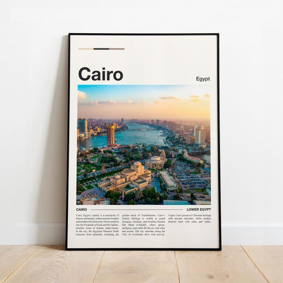 Cairo Poster Modern Minimalist Wall Art Available In Various Sizes