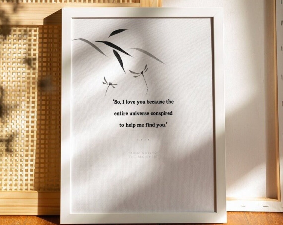 Paulo Coelho So I Love You Because the Universe Conspired for You Poster - Image 2