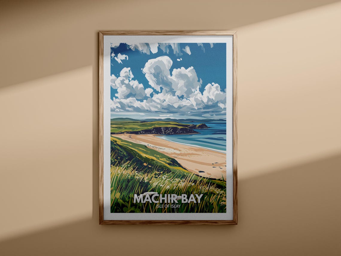 Machir Bay Isle of Islay Scotland Beach Vintage Travel Poster - Image 3