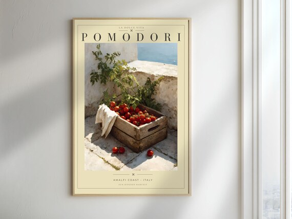 Pomodori Amalfi Coast Italy Sun Ripened Tomato Kitchen Poster
