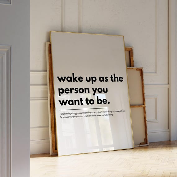 Motivational Quote Wall Art Home Office Uplifting Inspirational Dorm Room Decor