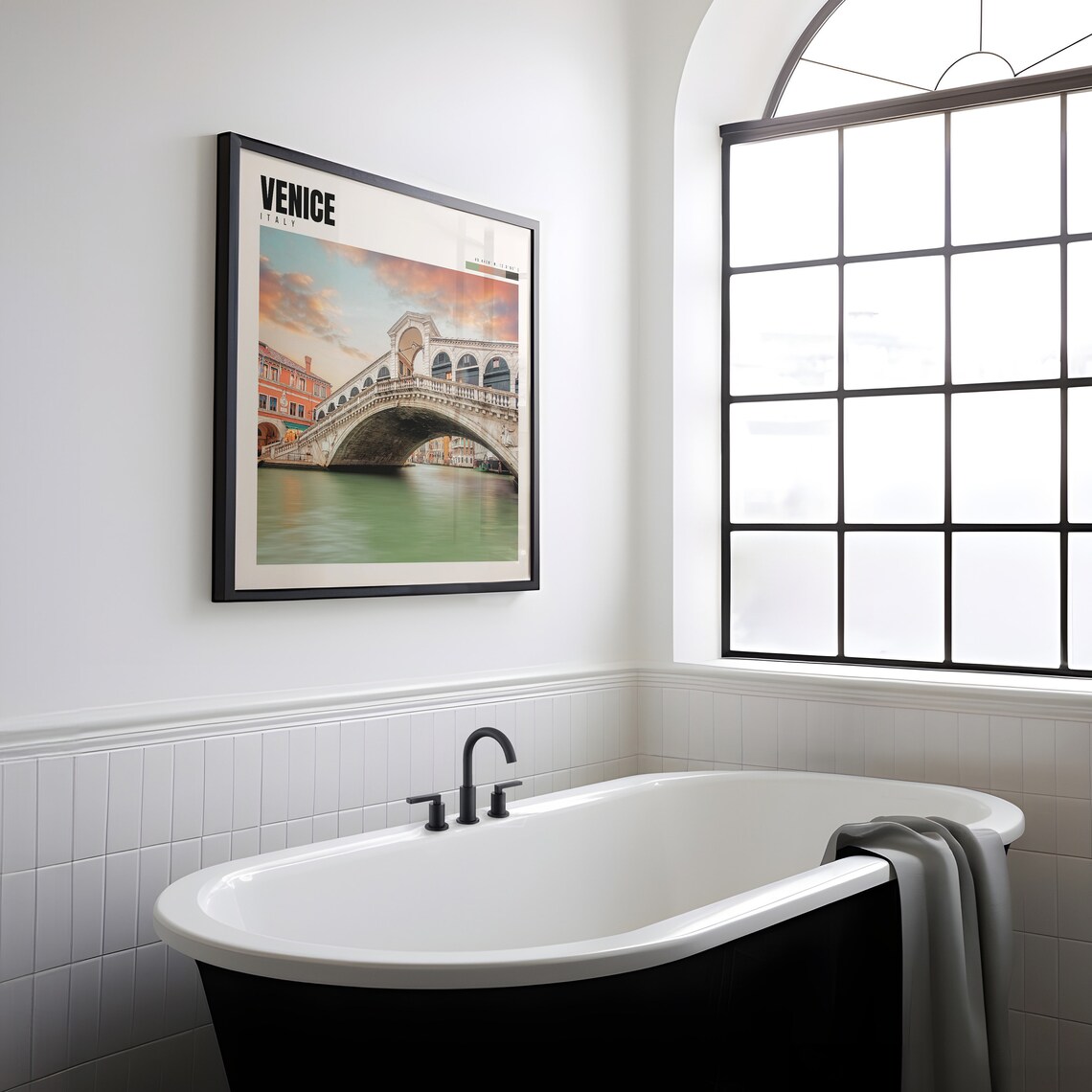 Venice Italy Rialto Bridge Grand Canal Sunset Glow Travel Poster - Image 2
