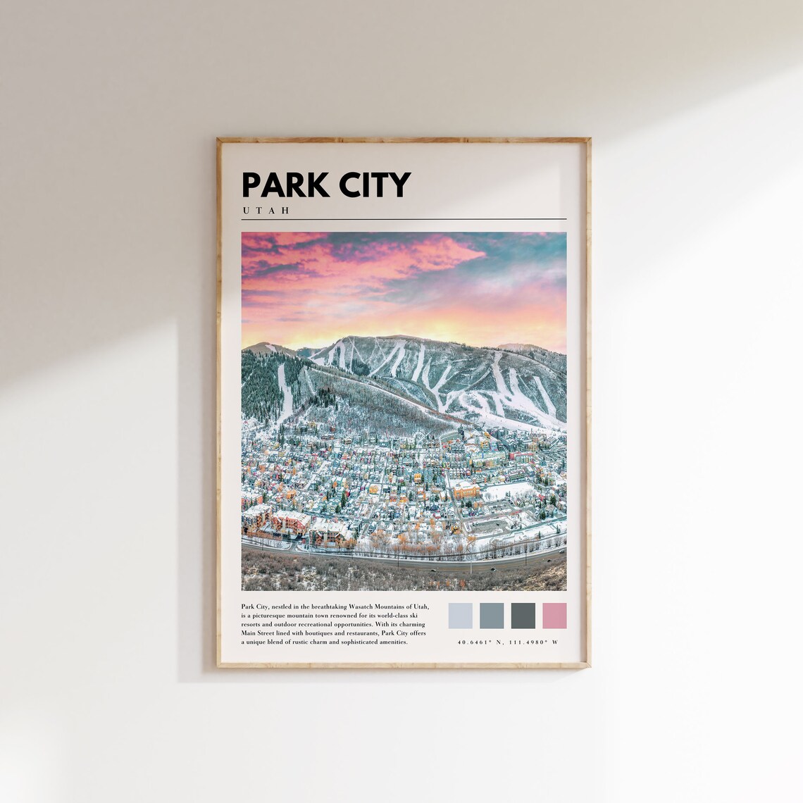 Park City Utah Travel Poster, Home Decor