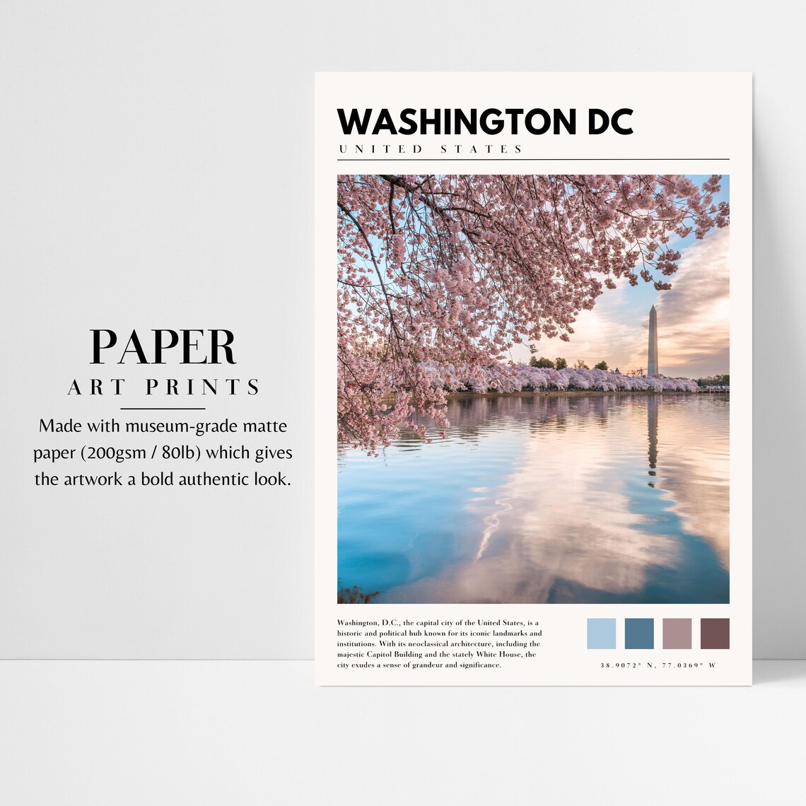 Washington DC Travel Poster, United States Capital - Image 3