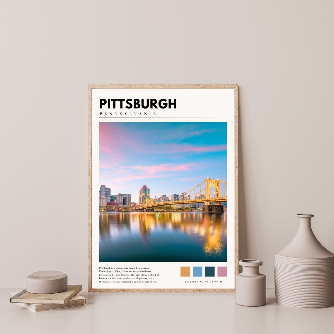 Pittsburgh, Pennsylvania Travel Poster Art Print - Image 4