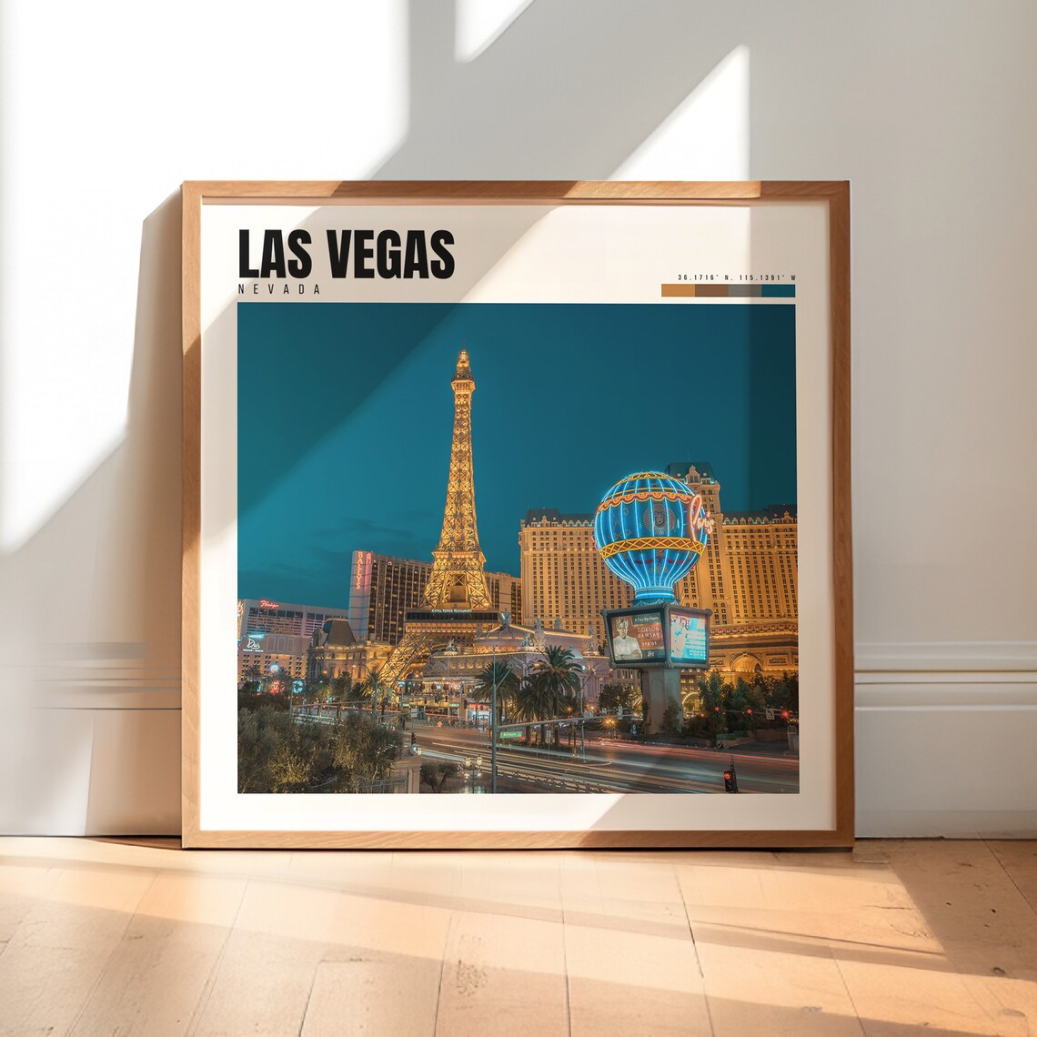Las Vegas, Nevada Travel Poster, City Decor Print